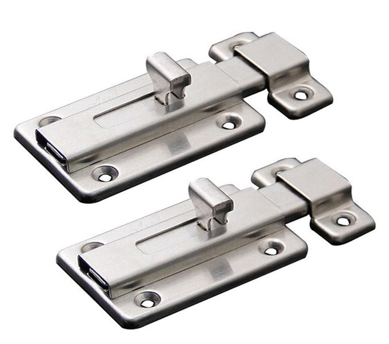 NELXULAS Stainless Steel Door Latch Sliding Lock Barrel Bolt (4-1/5") 4-1/5"