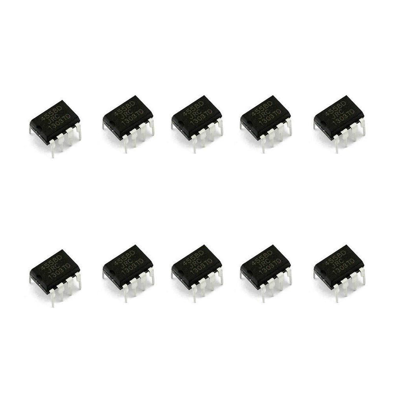 Superele 10PCS JRC4558D NJM4558D JRC 4558 4558D DIP8 OPAMP OP AMPS CHIP IC op-amp