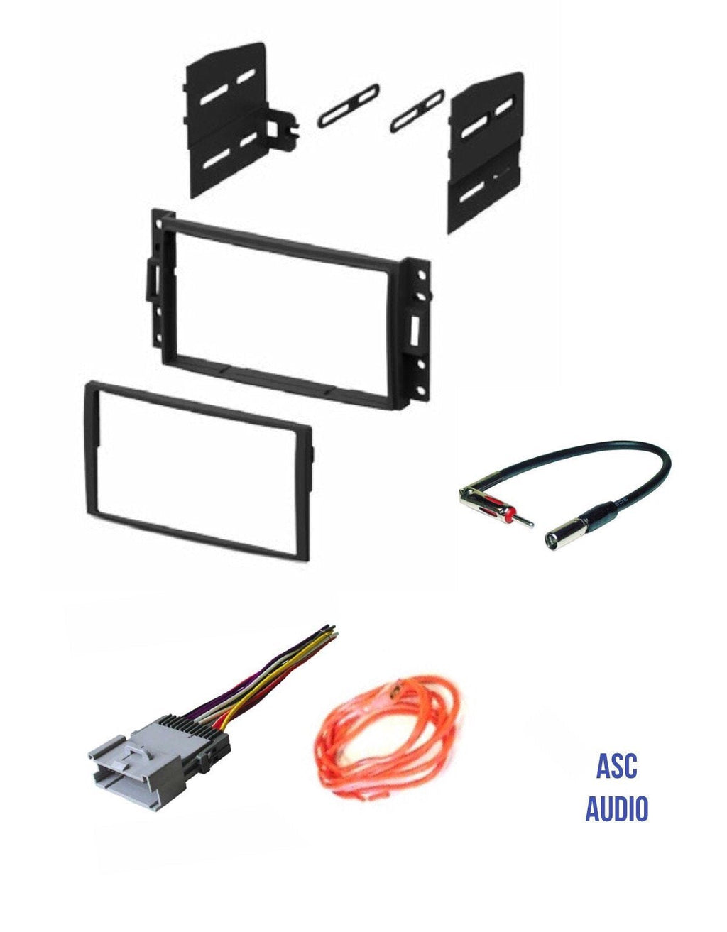 ASC GM510 Double Din Car Radio Stereo Dash Kit, Wire Harness, and Antenna Adapter for some GM Vehicles - Compatible Vehicles Listed Below