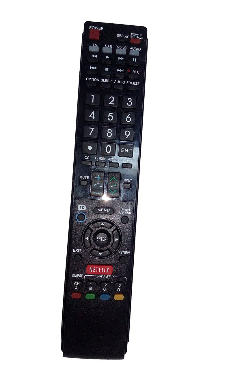 Replaced Remote Control Compatible for Sharp LC70C8470U LC70C6400U LC-60LE632UN LC-60LE820UN LC52LE835U LC-70LE632U AQUOS LED LCD HD TV with Netflix 3D Button