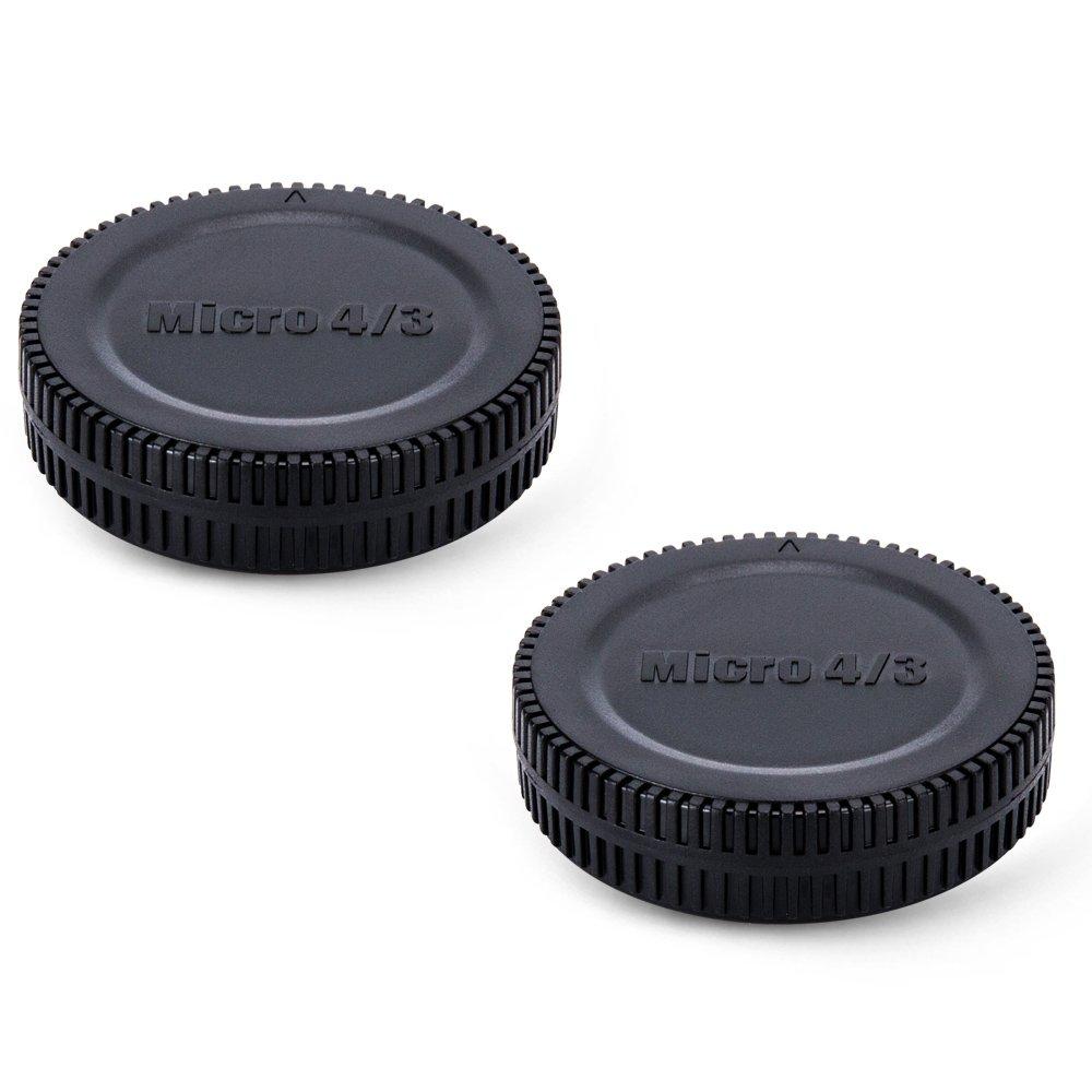 2 Pack JJC Body Cap and Rear Lens Cap Cover Kit for Micro 4/3 DSLR Cameras and Micro 4/3 Mount Lenses For Micro Four Thirds Mount