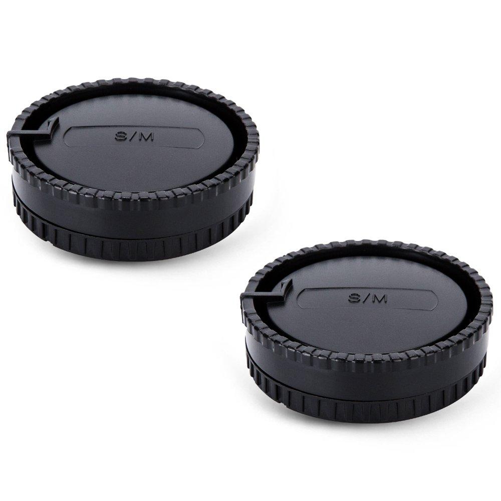 2 Pack JJC Body Cap and Rear Lens Cap Cover Kit for Sony Alpha A-Mount DSLR Cameras and Sony Alpha A-Mount Lenses For Sony AF Mount