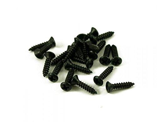 50 Pack Guitar Pickguard Backplate Jack Plate Screws Black Finish 11mm X #4