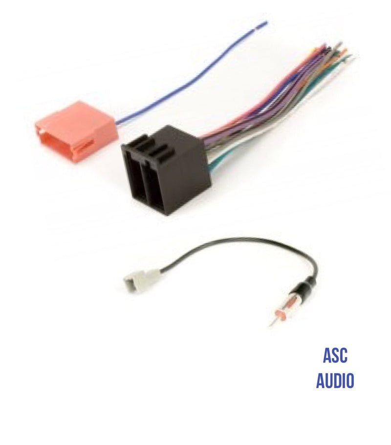 ASC Audio Car Stereo Radio Wire Harness and Antenna Adapter to Aftermarket Radio for some Kia and Hyundai Vehicles.- vehicles listed below