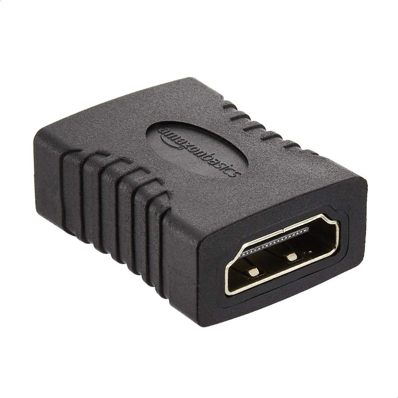 Amazon Basics HDMI Female to Female Coupler Adapter, 29 x 22mm, Black Single Pack