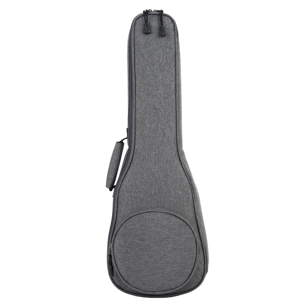 HOT SEAL Super Thick Round Pocket 10MM Durable Ukulele Case Bag with Large Storage Uke Backpack (23 in, Gray) 23 in