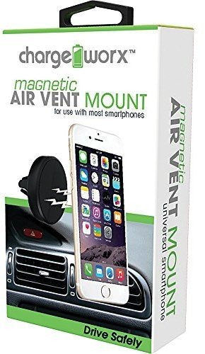 Chargeworx Universal Air Vent Magnetic Phone Car Mount Holder for Smartphones and Mini Tablets - CX9902BK