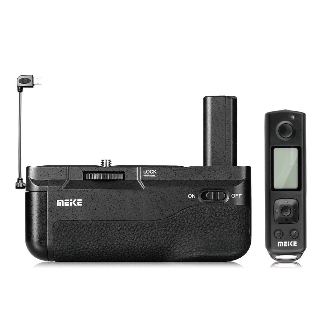 Meike MK-A6500 Pro Battery Grip Built-in Remote Controller Up to 100M to Control Shooting Vertical-Shooting Function for Sony A6500 Mirroless Camera with Remote Control