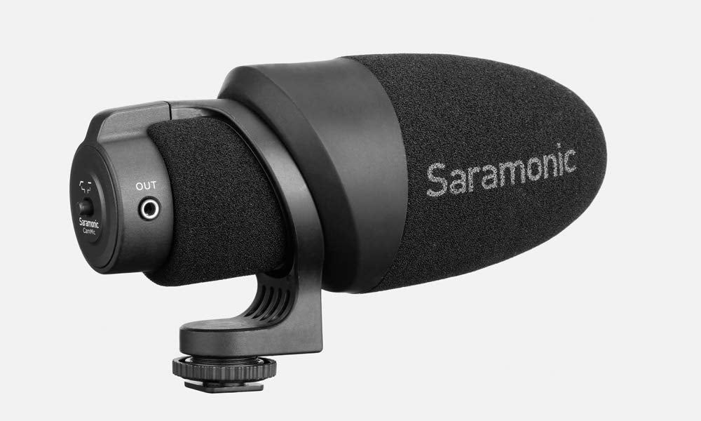 Saramonic Shotgun Microphone for DSLR, Mirrorless, Video Cameras, Smartphones & Tablets (CamMic) Plug-in-Powered