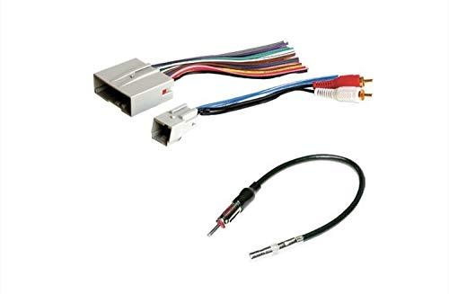 ASC Audio Car Stereo Wire Harness and Antenna Adapter to Install an Aftermarket Radio for Some Ford Lincoln Mazda Mercury Vehicles- Important-- Compatible Vehicles Listed Below