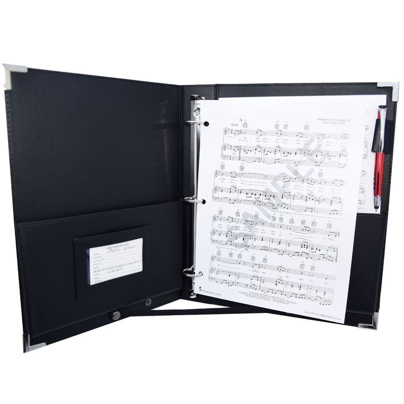 MSP Professional (9.5" x 12.5") 3 Rings Music Choral Folder w/ Handle & Detachable Strap- MSP-210 3 Rings Music Folder