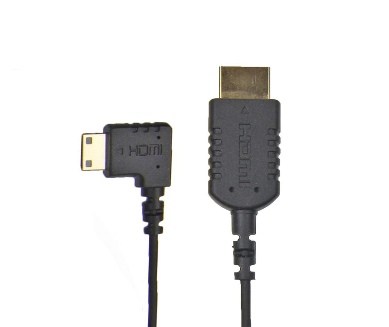 CMR UltraFlex 31 Inch 4K Mini Right Angle HDMI Male to Standard HDMI Male Cable. Ultra Flexible Slim 90 Degree Thin HDMI Cable. HDMI 2.0