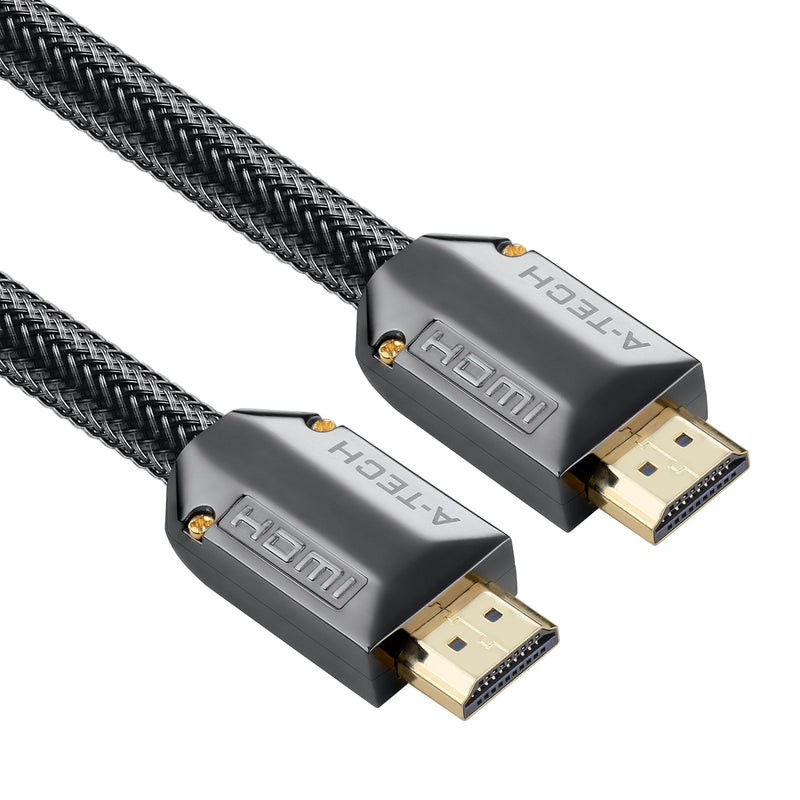 A-technology Nylon Mesh 25ft hdmi Cable- 4K HDMI 2.0 Ready - High Speed 18Gbps- Gold Plated Connectors Support Ethernet/Audio Return Channel - Video 4K UHD 2160p,HD,3D,Full[Latest Version] 25Feet