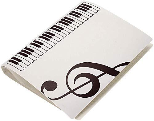 Music Folder Piano Score Folder Music Folder Storage Holder A4 Size Folder,40 Pockets Chorus Dedicated Sheet Music Folder White