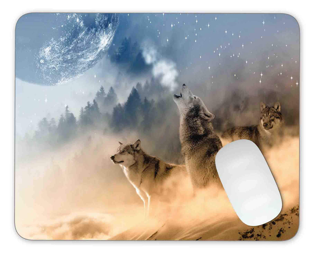 Timing&weng The Wolf is Roaring Mouse pad Gaming Mouse pad Mousepad Nonslip Rubber Backing