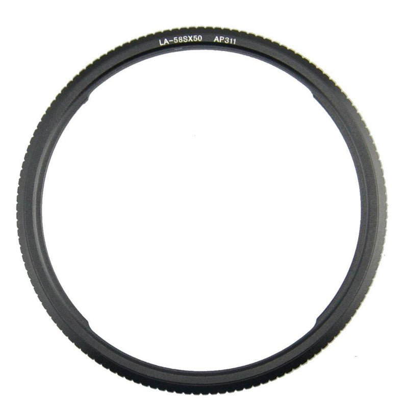 Kiwifotos 58mm Aluminum Lens Filter Adapter Ring for Canon PowerShot SX70 HS SX60 HS SX50 HS SX540 HS SX530 HS SX520 HS Digital Camera to Accept 58mm Filter or Hood LA-58SX50