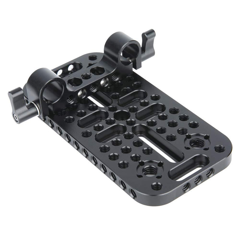 NICEYRIG Cheese Mounting Plate with 15mm Rod Clamp, Camera Top Plate for DSLR Rig System Battery Converter Box