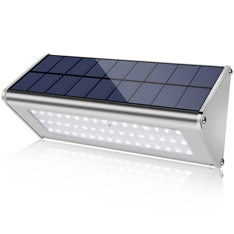 Super Bright 48 LED 1100 Lumen Wireless Water Proof Solar Lights Outdoor Radar Motion Sensor Lights Aluminum Housing for Outdoor Security Yard Patio Fence Path Driveway Garage Porch Wall Lights,1 Pack
