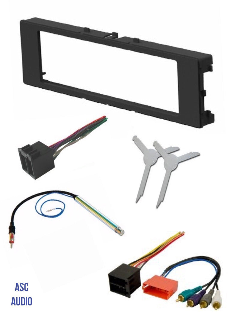 ASC Car Stereo Install Dash Kit, Wire Harness, Antenna Adapter, and Radio Removal Tool for Installing an Aftermarket Single Din Radio Made for 1996-1999 Audi A4 A6 A8 and 2000-2006 Audi TT Vehicles