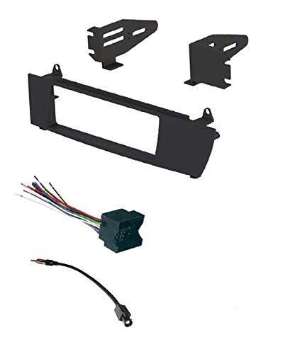 ASC Car Stereo Install Dash Kit, Wire Harness, and Antenna Adapter to Install and Aftermarket Single Din Radio Made for 2004 2005 2006 2007 2008 2009 2010 BMW X3