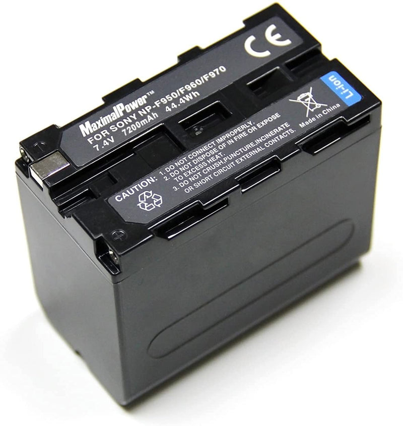 Maximal Power Camera Battery for Sony NP-F950/ NP-F970 Battery CyberShot Video 8 Mavica 7.4V (1x Battery)