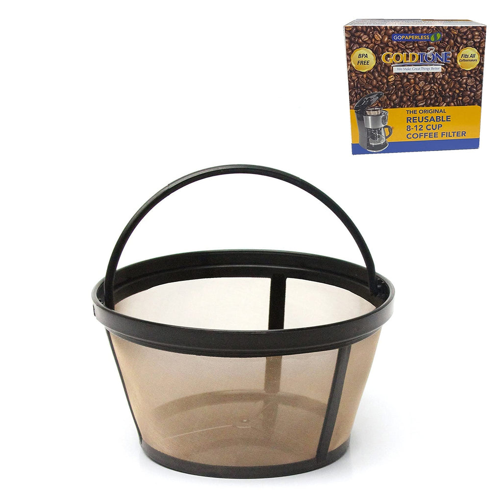 GoldTone Reusable 8-12 Cup Basket Filter fits Black & Decker Coffee Machines and Brewers. Replaces your Black+Decker Reusable Coffee Filter and Permanent Black & Decker Coffee Basket Filter (1 PACK) 1 PACK