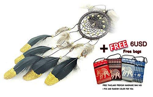 India Dreamcatcher Wind Chimes Pendant Dream Catcher Decoration +Free Thailand Hand Bag (BigDream+Bag)