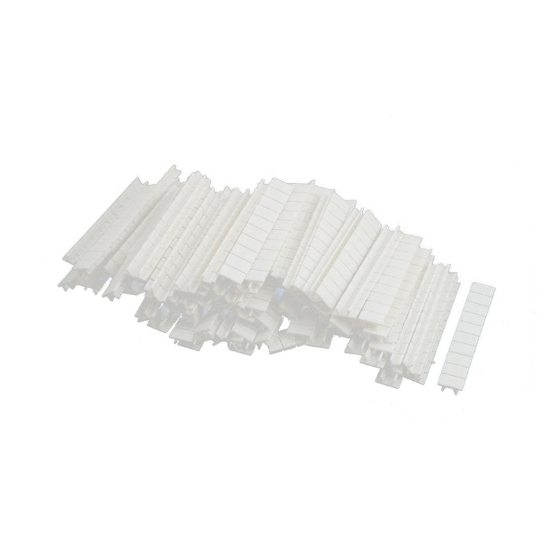 uxcell 100Pcs ZB6 DIN Rail Terminal Block Marking Labels Marking Tags Blank White