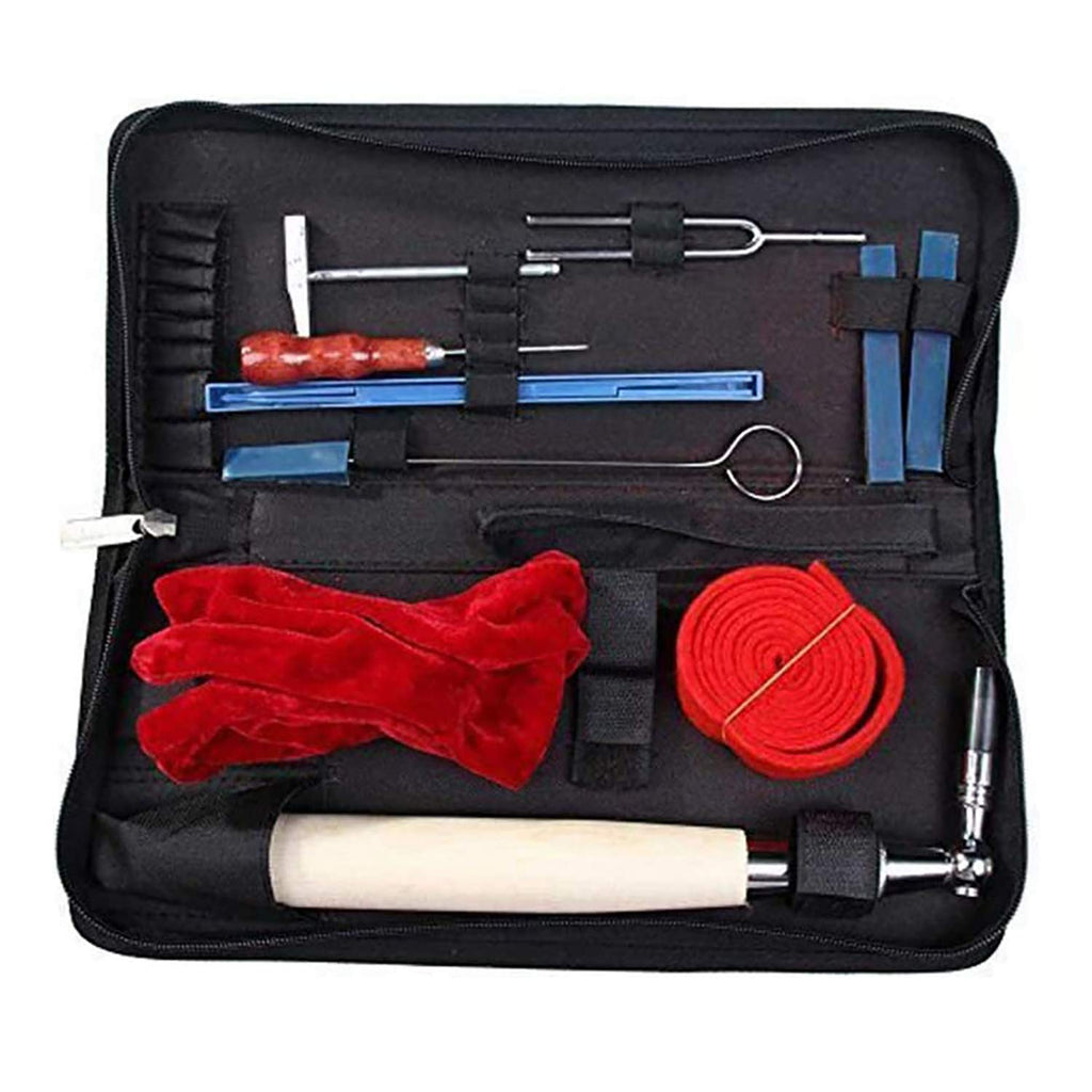 Piano Tuning Kits, UMsky 11 Pieces Piano Tuning Tools Including Tuning Hammer Mute Wrench Hammer Handle Kit Tools and Case for Tuner (11pcs) 11pcs