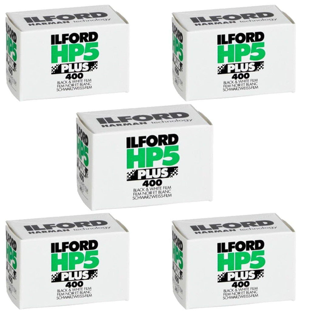 Ilford HP-5 Plus Black and White Film, ISO 400, 35mm, 36 Exposures - 5 Pack