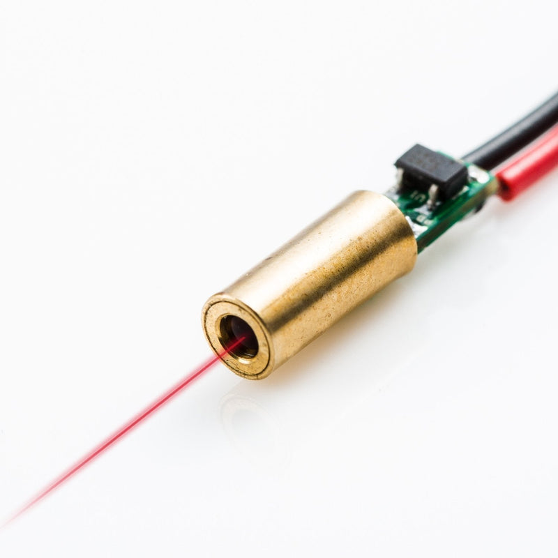 Quarton Red Dot Tiny Laser Module VLM-650-22 LPT (Mini-Size: Dimensions- D4 x 15 mm, Glass Lens)