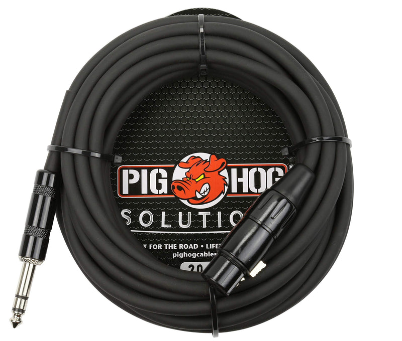 [AUSTRALIA] - Pig Hog PX-TMXF20 1/4" TRS to XLR Adaptor Cable, 20 Feet 20' 