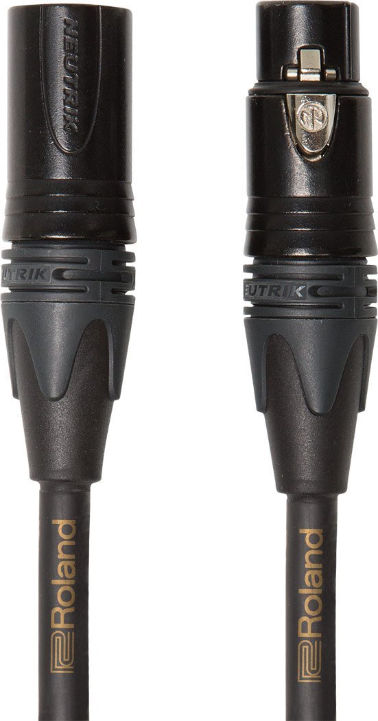 Roland Gold Quad Series Neutrik XLR Microphone Cable, 15-Feet 15 ft RMC-GQ15