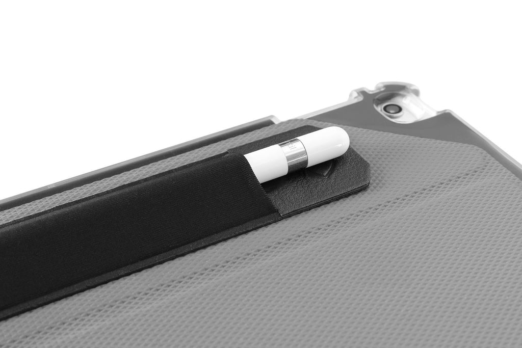 Apple Pencil 1 & 2 Holder Sticker - Peel N Stick Elastic Stylus Pocket - ZUGU CASE (Black) Black