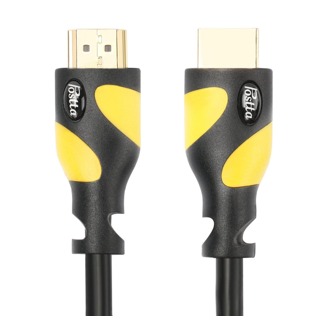 Postta HDMI Cable(20 Feet Yellow) Ultra HDMI 2.0V Support 4K 2160P,1080P,3D,Audio Return and Ethernet - 1 Pack 20FT