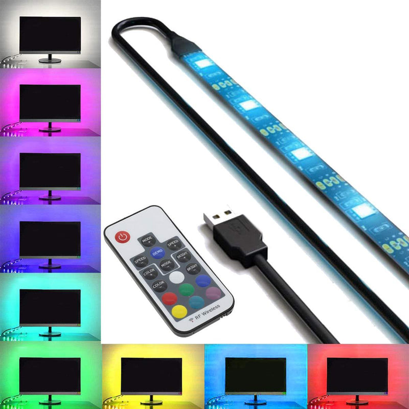 [AUSTRALIA] - SPE USB Bias Lighting with RF Remote Control for HDTV - Small (39in / 1m) - Multi-Color RGB - USB LED Backlight Strip with Dimmer for Flat Screen TV LCD, Desktop Monitors, Kitchen Cabinets 39 Inches - 500mA 