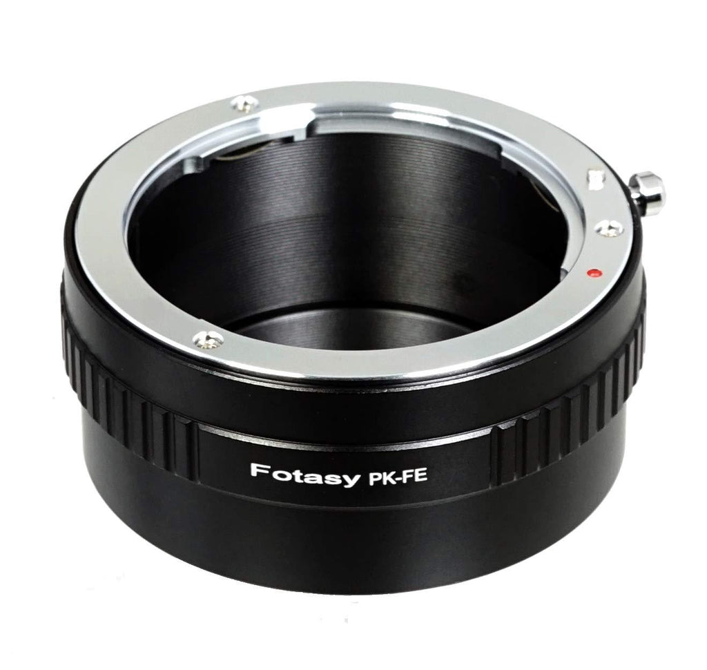 Fotasy Manual PK Lens to Sony FE Mount Adapter, K-Mount E Adapter, Compatible w Pentax K Lens & Sony Alpha a7 II a7 III a7R a7R II a7R III a7S II III a9 a7R IV a6600 a6500 a6400 a6300 a6100 a6000 Pentax PK