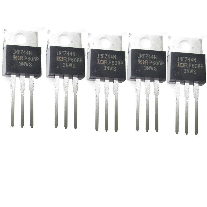 5 PCS IRFZ44N IRFZ44NPBF N-Channel Field-Effect Power Transitor 55V 49A RoHS Compliant TO-220