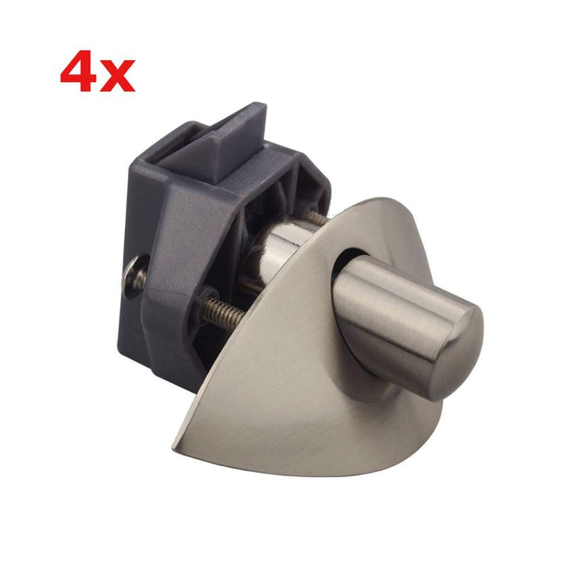 Encell Set of 4 Push Latch Catch for RV Caravan Cupboard Motorhome Boat Satin Nickel