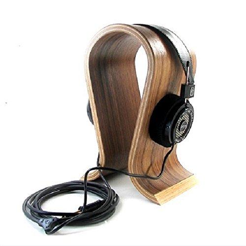 eoocvt Wooden Omega Headphones Rack Headset Hanger Holder, Suitable for All Headphone Size (Walnut Brown)