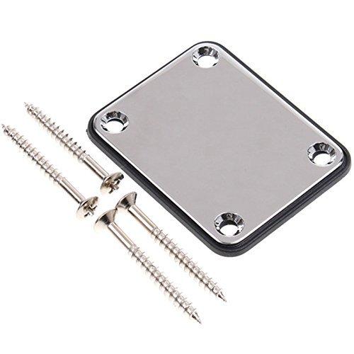 Ogrmar Neck Plate with Crews Chrome Replacement for Electric Guitar 1PCS