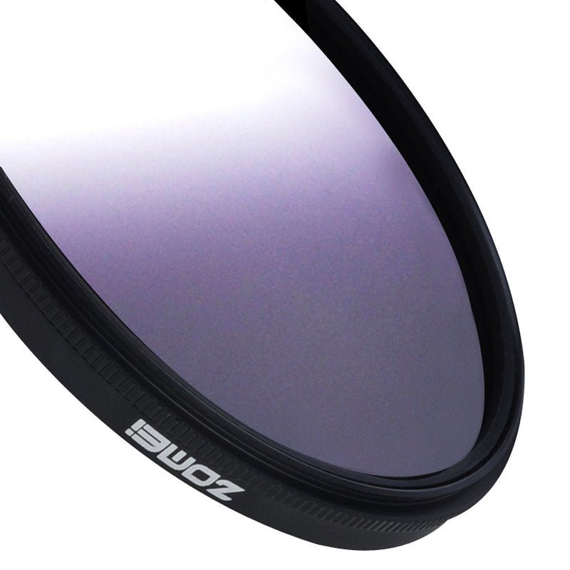 ZOMEI 55mm Ultra Slim Graduated Gradual Neutral Density Gray Color Lens Filter Slim Gray 55MM