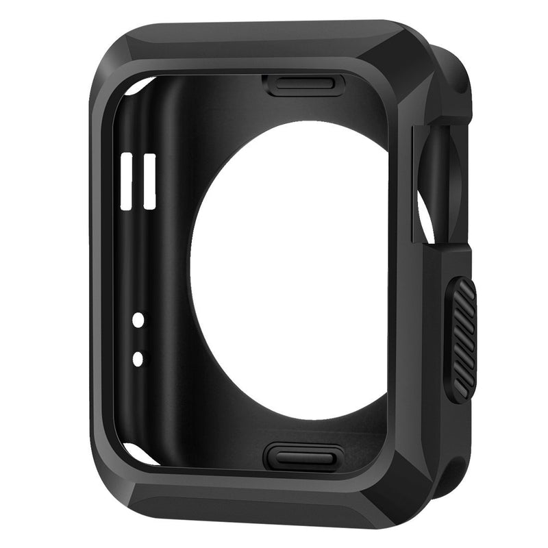 iiteeology Replacement for Apple Watch Case 42mm, Universal TPU Protective Case for Apple iWatch Series 3 Series 2 Series 1 - Matte Black