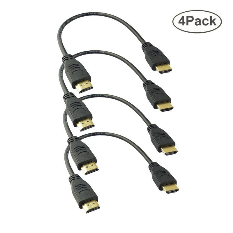 MMNNE 4Pack 8inch HDMI Male to Male Cable,High-Speed HDMI HDTV Cable - Supports Ethernet, 3D,1.4V