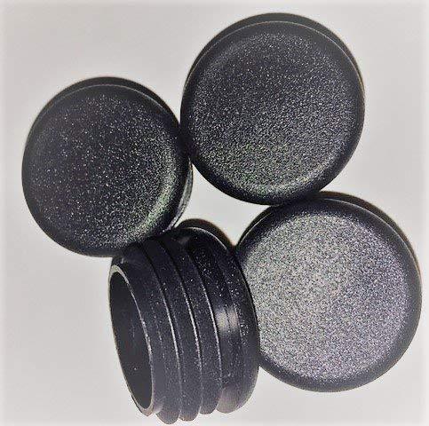 1 1/8" Black Plastic Plugs for Round Tubing Package of 4 by Caplugs