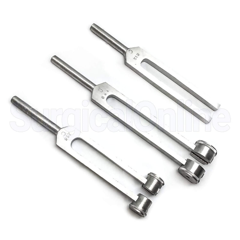 Set of 3 pcs Aluminum Sensory Tuning Forks C 128 256 512