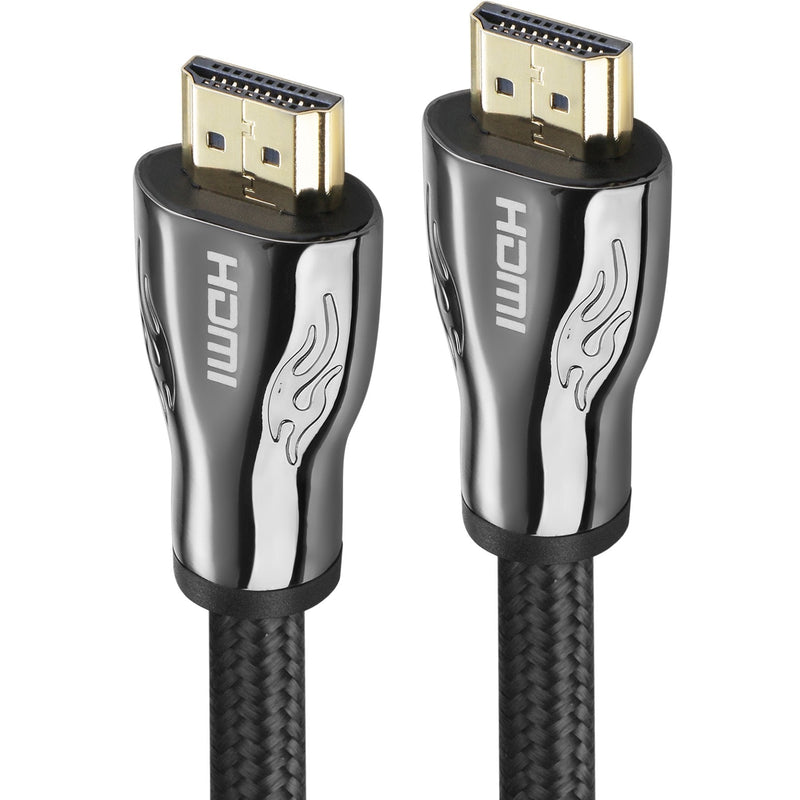 A-tech High Speed 26AWG Braided Cord HDMI 2.0 Cable 15ft 24Gbps [Supports 4K 2160p, HD 1080p, 3D, Ethernet] Audio Return Video for PC, 3D Television, Xbox360, PS3/4, Apple TV and More 15Feet