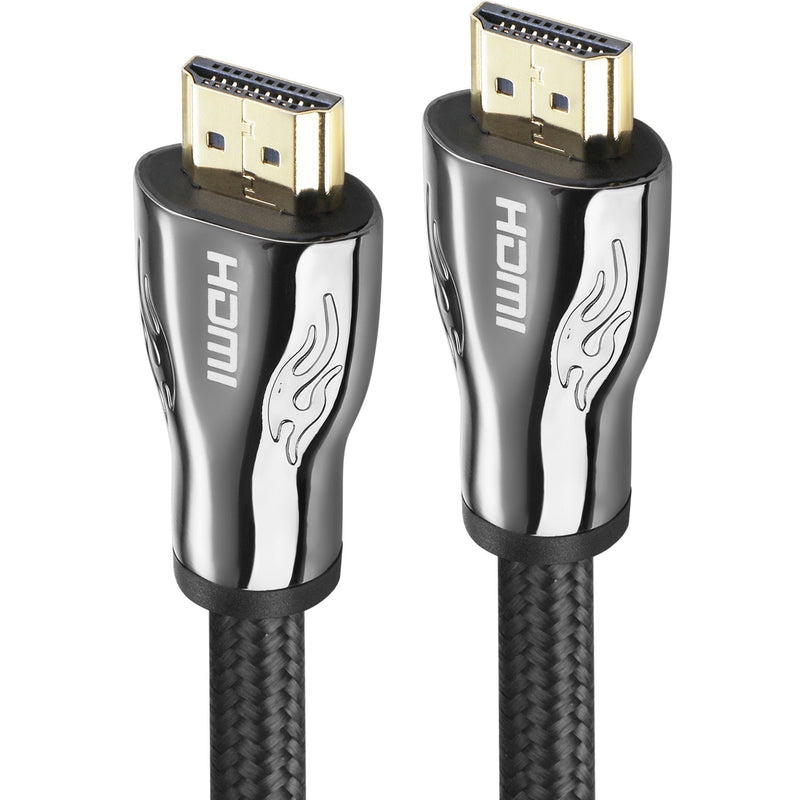 A-tech High Speed 26AWG Braided Cord HDMI 2.0 Cable 25ft 24Gbps [Supports 4K 2160p, HD 1080p, 3D, Ethernet] Audio Return Video for PC, 3D Television, Xbox360, PS3/4, Apple TV and More 25Feet