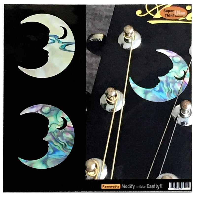 Crescent Moon SET Inlay Sticker Decals Guitar & Bass