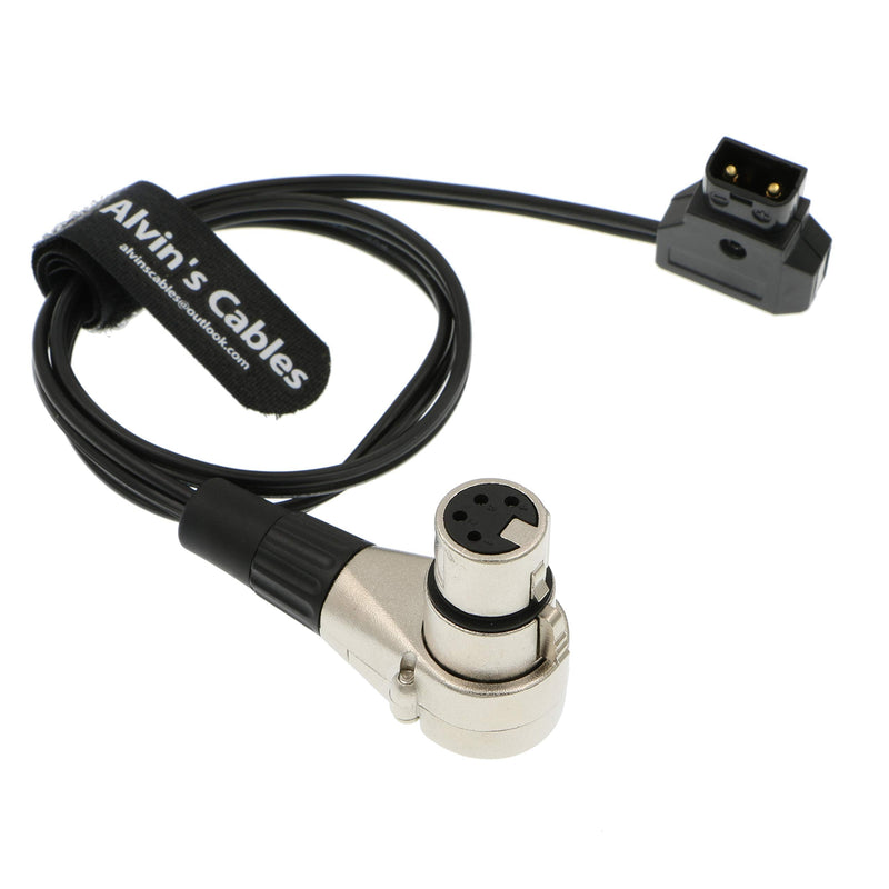 Alvin's Cables Luxury D Tap to XLR 4 Pin Female Right Angle Power Cable for ARRI Camera Monitor Straight Cable